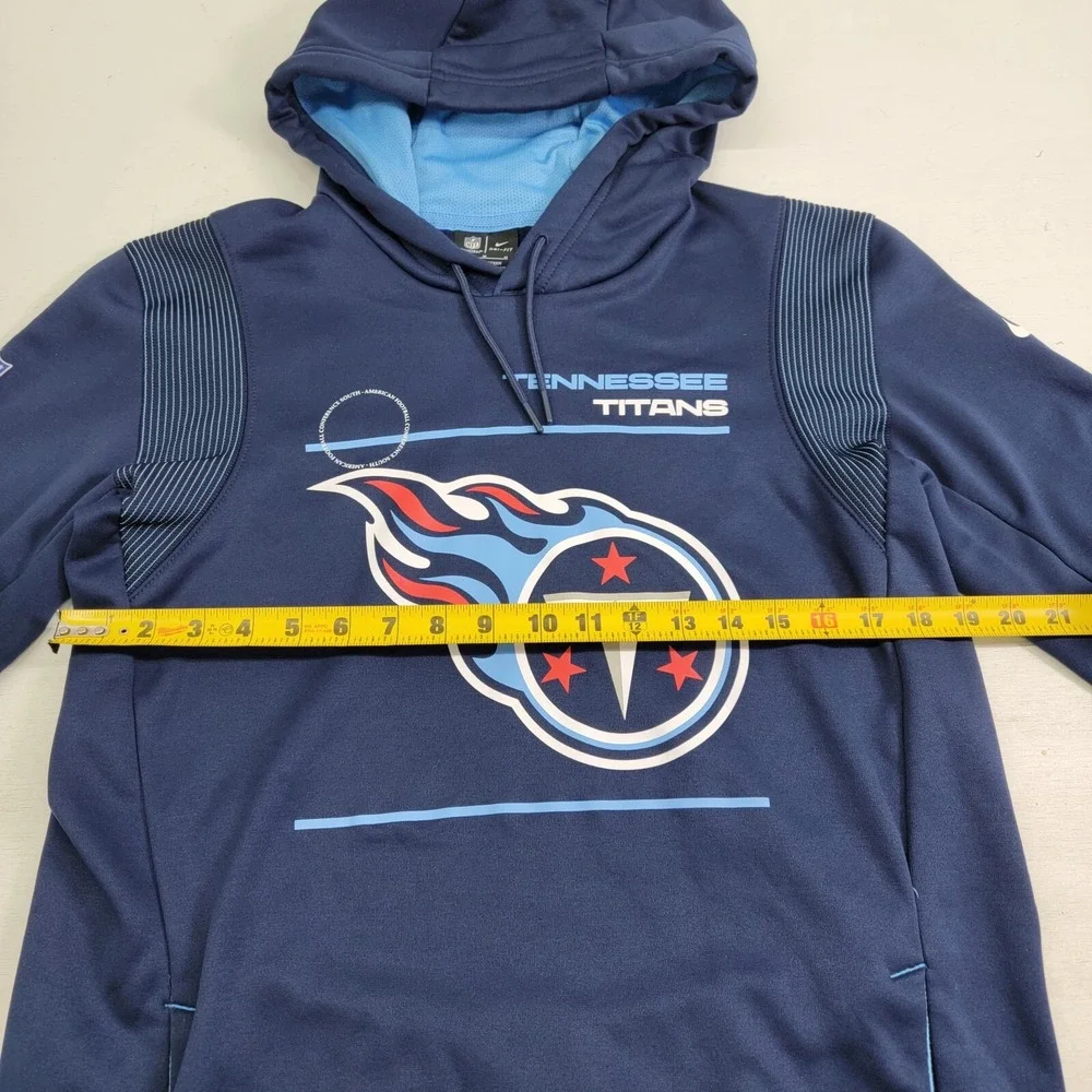 Nike NFL Tennessee Titans On Field Dri-Fit Pullover Hoodie Navy‎ Mens Sz M EUC